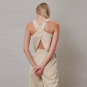 Loulou Studio Sanibel cross back top - xs
